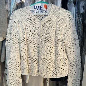 Kate Spade Cream Crochet Cardigan